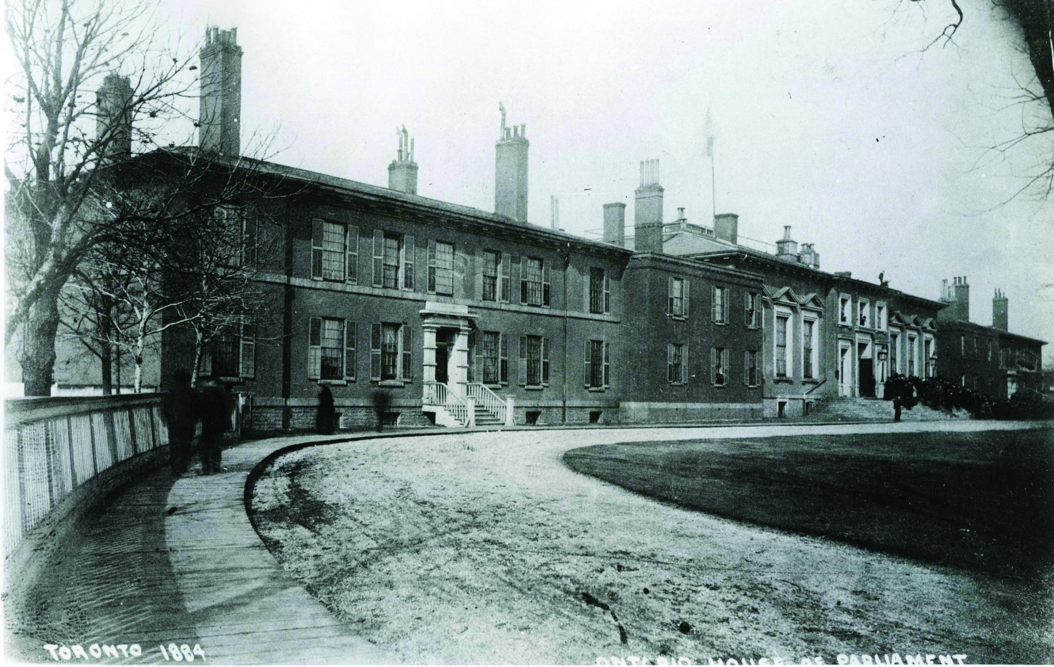 Picture of the Front Street Legislative Building, in use from 1832 to 1892.